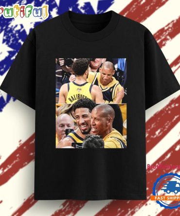 Reggie Miller And Tyrese Haliburton 2025 Nba Finals Game 3 Indiana Pacers T Shirt