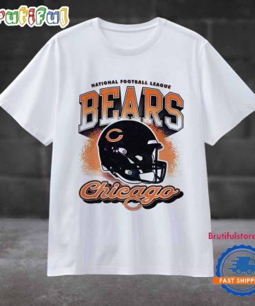 Retro Nfl Chicago Bears Football Helmet Logo T Shirt