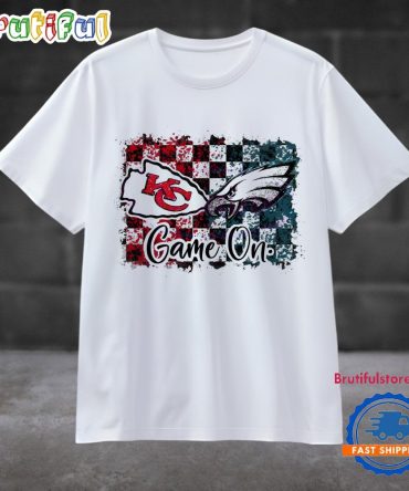 Retro Philadelphia Eagles Kansas City Chiefs Checkered T Shirt