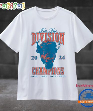 Retro Vintage 2024 Buffalo Bills Five Time Division Champions T Shirt
