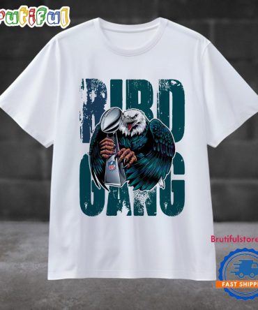 Retro Vintage Bird Gang Eagle Holding The Nfl Super Bowl Trophy T Shirt