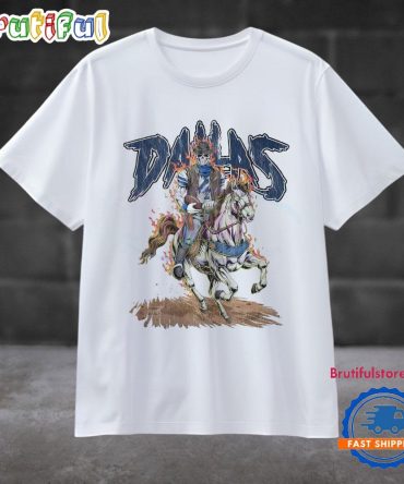 Retro Vintage Dallas Cowboys Skeleton Football T Shirt