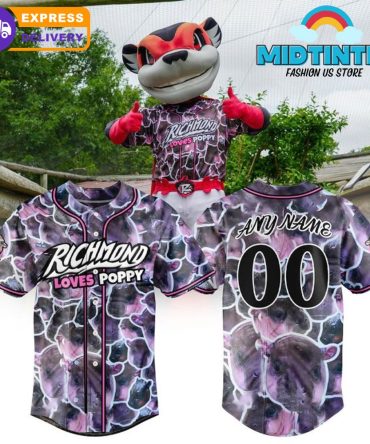 Customizable Richmond Loves Poppy Baseball Jersey – Unique Design, Fast Shipping!