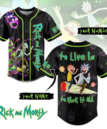 Custom Rick & Morty Baseball Jersey - Personalized Design, Vibrant Colors, Perfect Gift For Fans