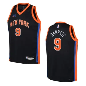 Youth New York Knicks 2022-23 City Edition RJ Barrett Black Jersey - Alzaintravels
