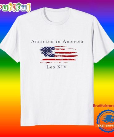 Robert Prevost Anointed In America Leo Xiv Usa Flag T Shirt