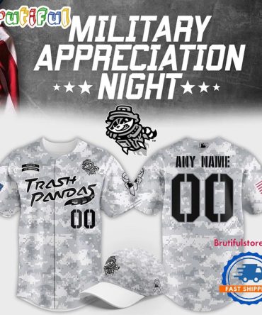 Rocket City Trash Pandas Military Appreciation Night 2025 Baseball Jersey