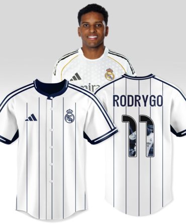 Official Real Madrid Rodrygo #11 Jersey - 2023 Home Kit By Adidas - Authentic Fan Gear
