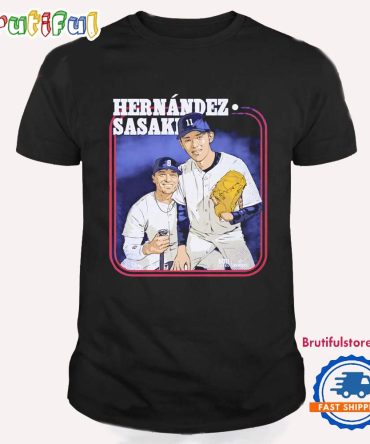 Roki Sasaki And Enrique Hernandez La Dodgers Step Brothers T Shirt