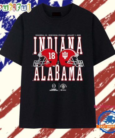 Rose Bowl Game 2026 Alabama Vs Indiana Helmet Matchup T Shirt