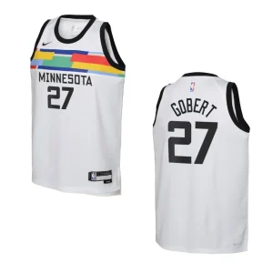 Minnesota Timberwolves 2022-23 City Edition Youth Rudy Gobert White Jersey - Alzaintravels