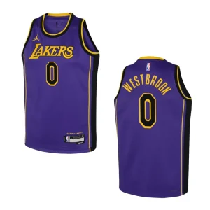 Youth Los Angeles Lakers 2022-23 Statement Edition Russell Westbrook Purple Jersey - Alzaintravels