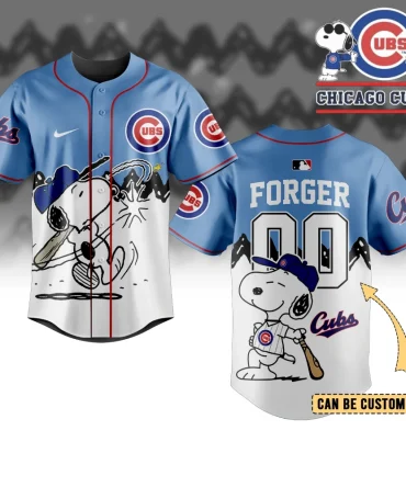 Customizable Chicago Cubs Snoopy Baseball Jersey - Unique Fan Apparel