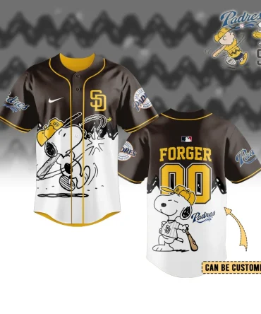 Custom Padres Baseball Jersey With Snoopy Design - Personalized Sports Apparel