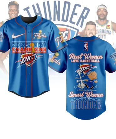 2025 Okc Thunder Champs Jersey - Real Women Love Basketball Tee