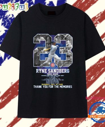 Ryne Sandberg 1959-2025 Baseball Hall Of Fame Thank You For The Memories T Shirt