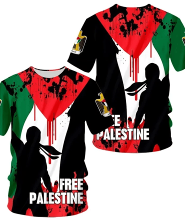 Palestine T-Shirt Free Palestine Naional Flag T-Shirt Colorful Unisex