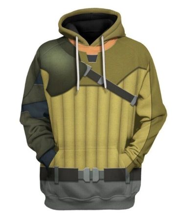 Sw Hoodie Sw Kanan Jarrus Costume Hoodie Green Unisex