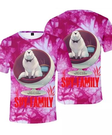 Spyxfamily T-Shirt Bond Dog Pet Spyxfamily T-Shirt Pink Unisex