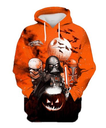 Star Wars  Hoodie Star Wars Darth Vader Stormtrooper  Night Orange Hoodie