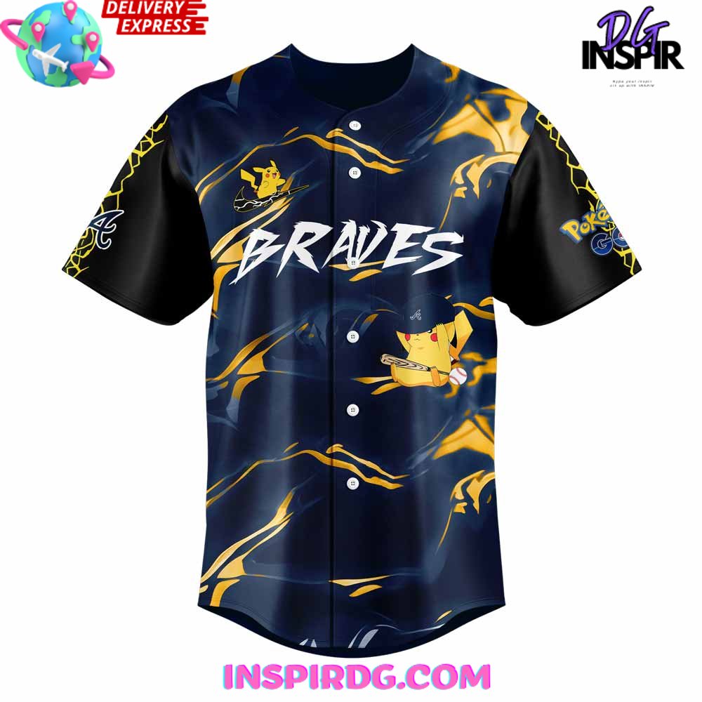 Atlanta Braves Pokémon Go Special Baseball Jersey - Image 2