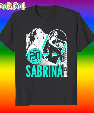 Sabrina Ionescu New York Liberty Collage Frame Signature T Shirt