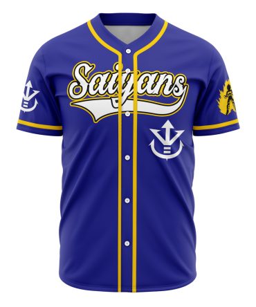 Stylish Blue Saiyans Baseball Jersey - Unisex Sportswear With Bold Design