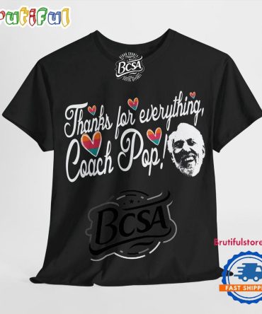 San Antonio Spurs Coach Gregg Popovich Thank For Everything 2025 T Shirt