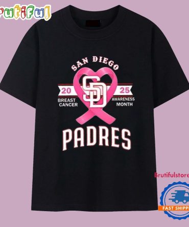 San Diego Padres 2025 Breast Cancer Awareness Month T Shirt