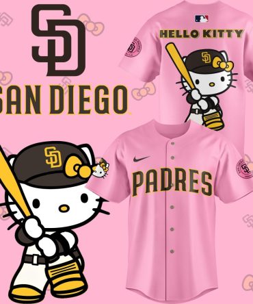 San Diego Padres X Hello Kitty Pink Jersey - Cute & Sporty Fan Gear!