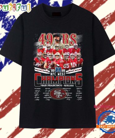 San Francisco 49Ers 2025 Nfc West Champions All Team Vintage T Shirt
