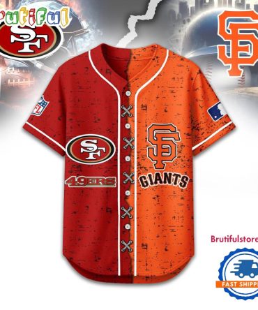 San Francisco 49Ers Mix San Francisco Giants Sporty New Design Baseball Jersey