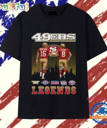 San Francisco 49Ers Montana Young Football Legends 2025 T Shirt
