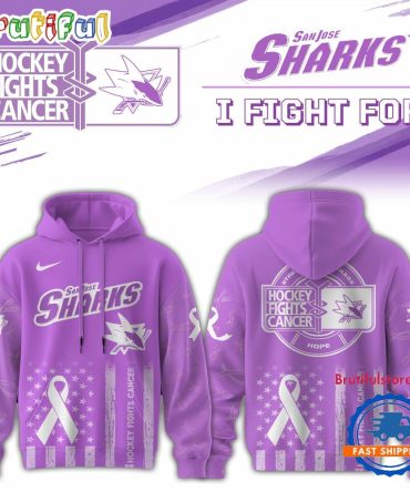 San Jose Sharks 2025 Nhl Hockey Fights Cancer Limited Edition Hoodie Shirt