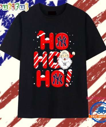 Santa Claus New York Yankees Ho Ho Ho Merry Christmas 2025 T Shirt
