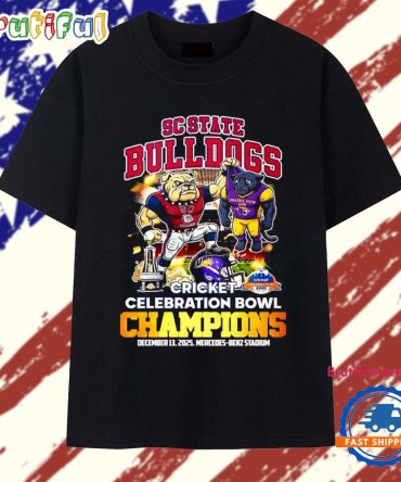 Sc State Bulldogs 2025 Cricket Celebration Bowl Champions Mascot T Shirt