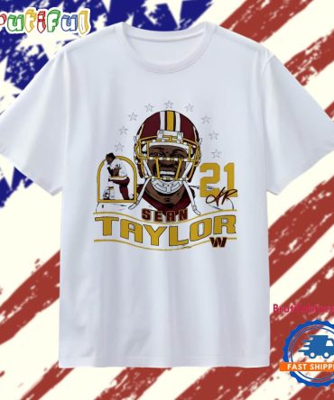 Sean Taylor #21 Washington Commanders Retired Player Signature Caricature T Shirt