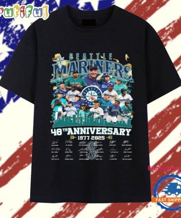 Seattle Mariners 48Th Anniversary 1977-2025 Team Player T Shirt