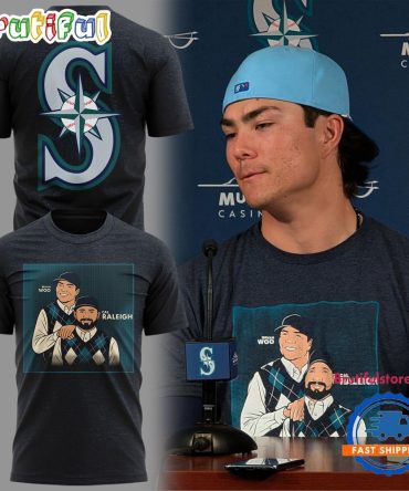 Seattle Mariners Bryan Woo Cal Raleigh Chanpions 2025 Black Shirt