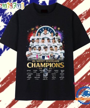Seattle Mariners Champ Al West 2025 Team Graphic T Shirt
