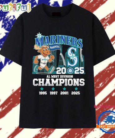 Seattle Mariners Mascot Al West Division Champions 1995 1997 2001 2025 T Shirt