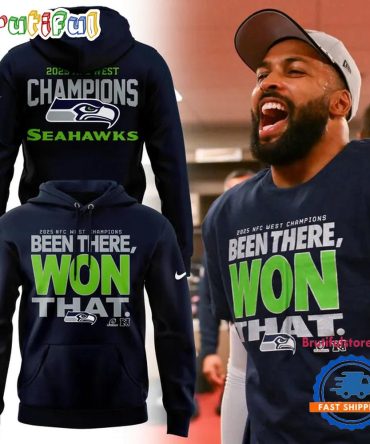 Seattle Seahawks 2025 Nfc West Division Champions Been There Won That Navy Hoodie