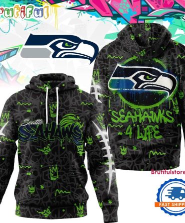 Seattle Seahawks Nfl Special Graffiti My Team 4 Life All Over Print Hoodie Shirt