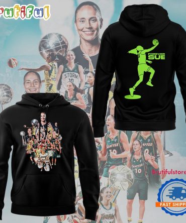 Seattle Storm Forever Sue 2025 Black Hoodie