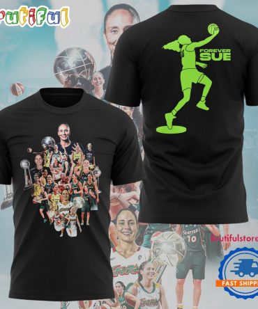 Seattle Storm Forever Sue 2025 Black Shirt