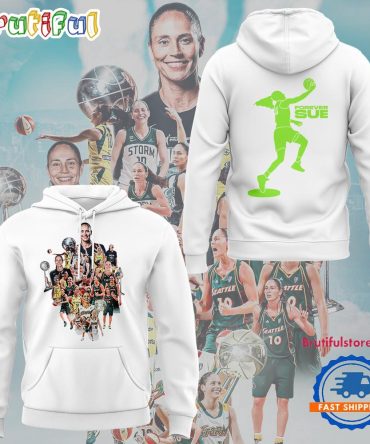 Seattle Storm Forever Sue 2025 White Hoodie