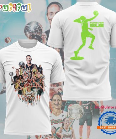 Seattle Storm Forever Sue 2025 White T Shirt