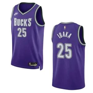 Milwaukee Bucks 2022-23 Classic Edition Serge Ibaka Purple Jersey Swingman - Alzaintravels