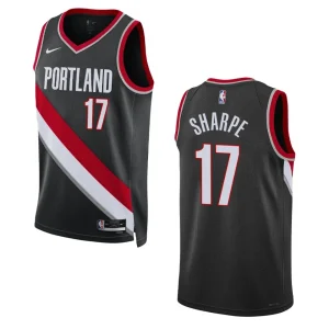 Portland Trail Blazers Shaedon Sharpe 2022-23 Icon Edition Black Swingman Jersey - Alzaintravels