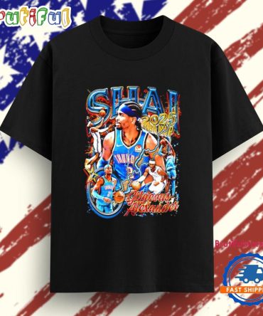 Shai Alexander 2025 Nba Mvp Okc Thunder Graphic T Shirt